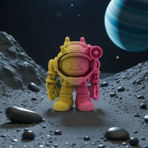 Spacemoji Silk Pink Yellow - Front