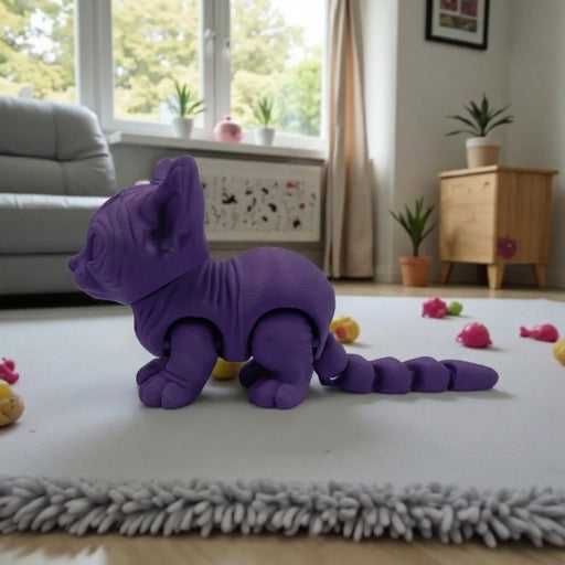 Sphynx Cat Silk Midnight Purple - Side