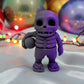 Summer Tiny Skeleton Silk Midnight Purple - Front