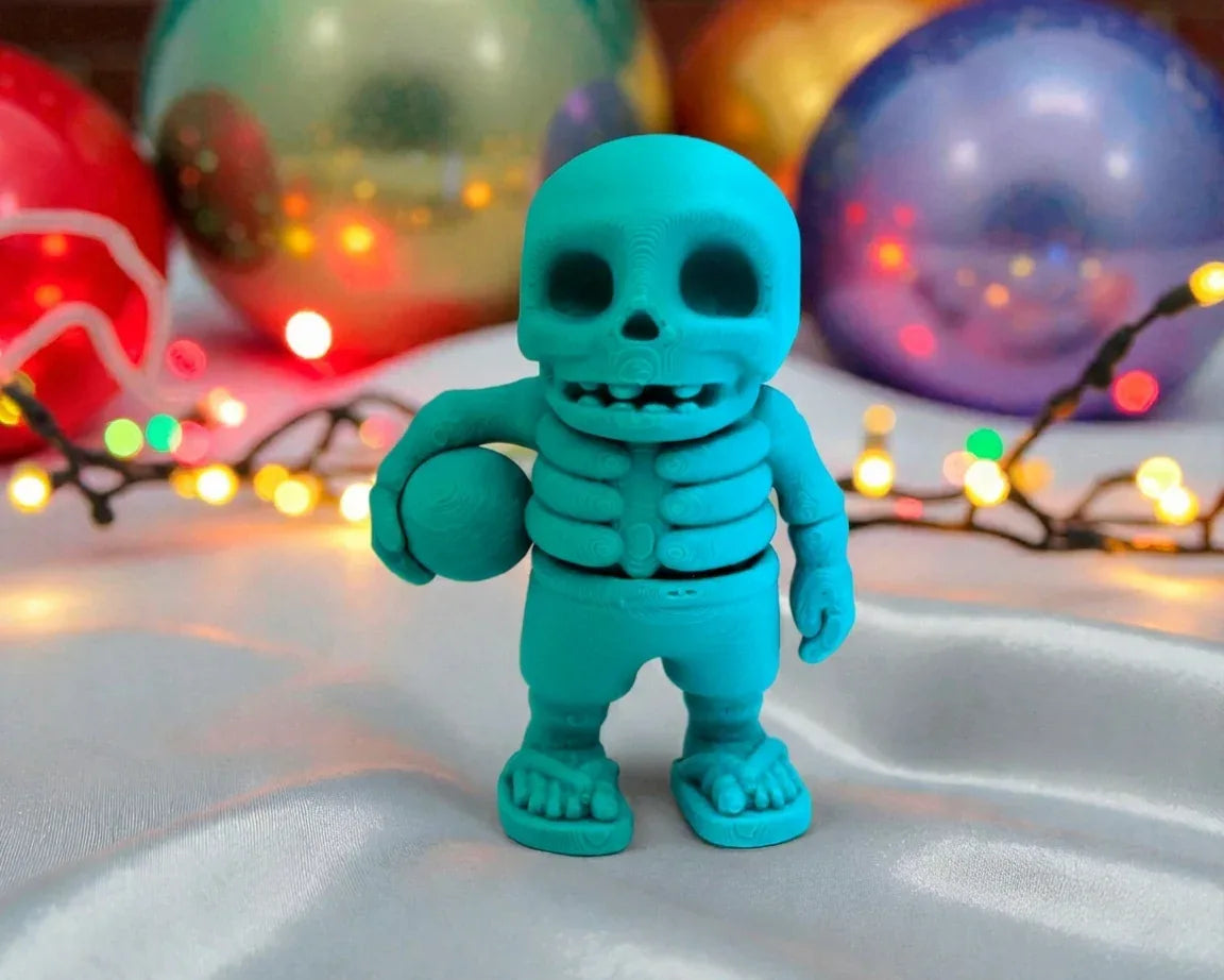 Summer Tiny Skeleton Silk Sapphire Forest - Front