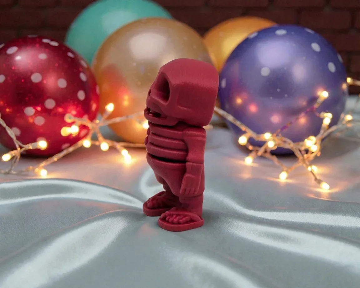 Summer Tiny Skeleton Silk Smokey Wine - Side