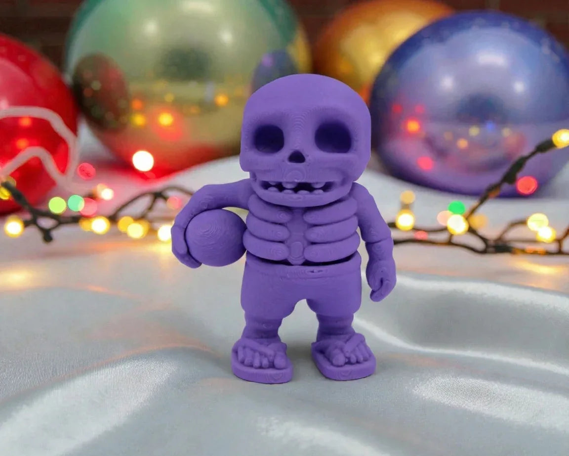 Summer Tiny Skeleton Silk Starling Purple - Front