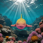 Tattooed Orca Silk Pink Yellow - Front