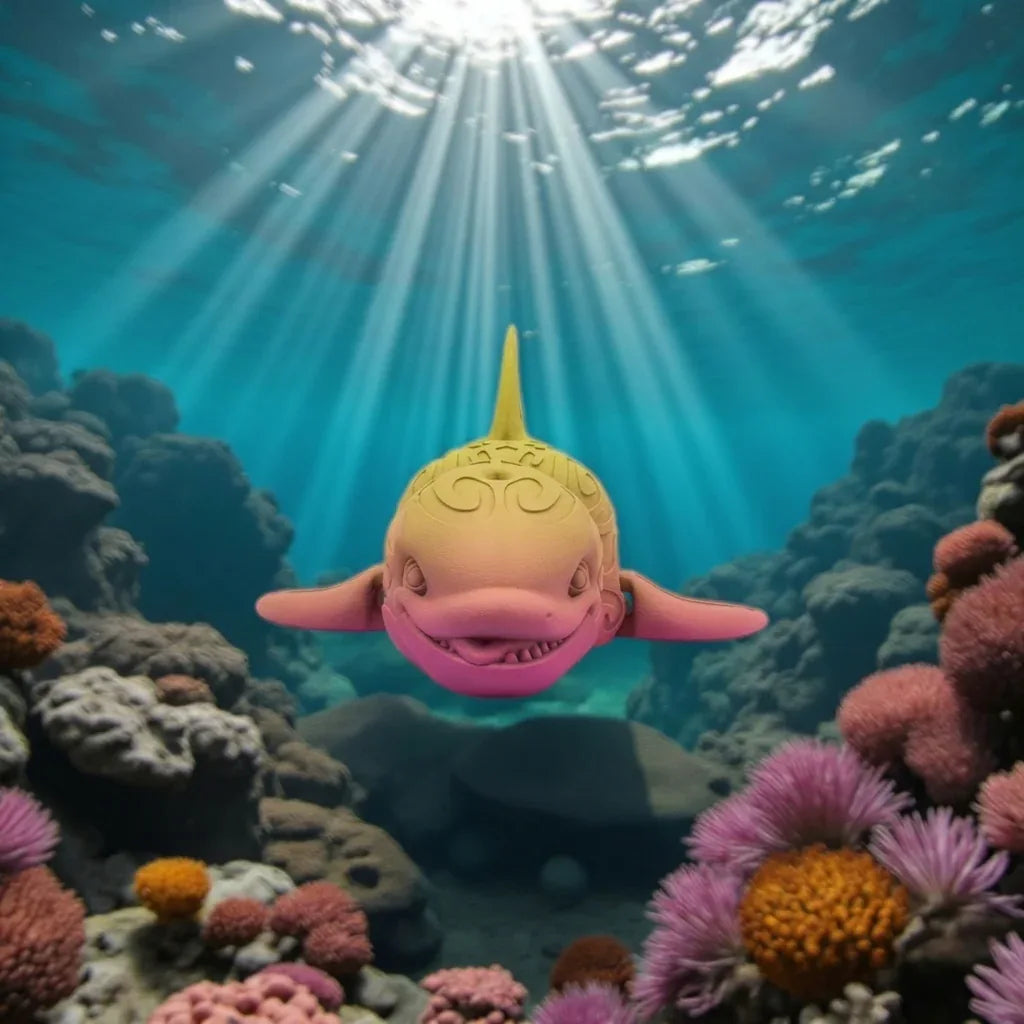 Tattooed Orca Silk Pink Yellow - Front