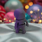 Tiny Alien Skeleton Silk Midnight Purple - Back