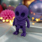 Tiny Alien Skeleton Silk Midnight Purple - Front