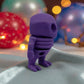 Tiny Alien Skeleton Silk Midnight Purple - Side