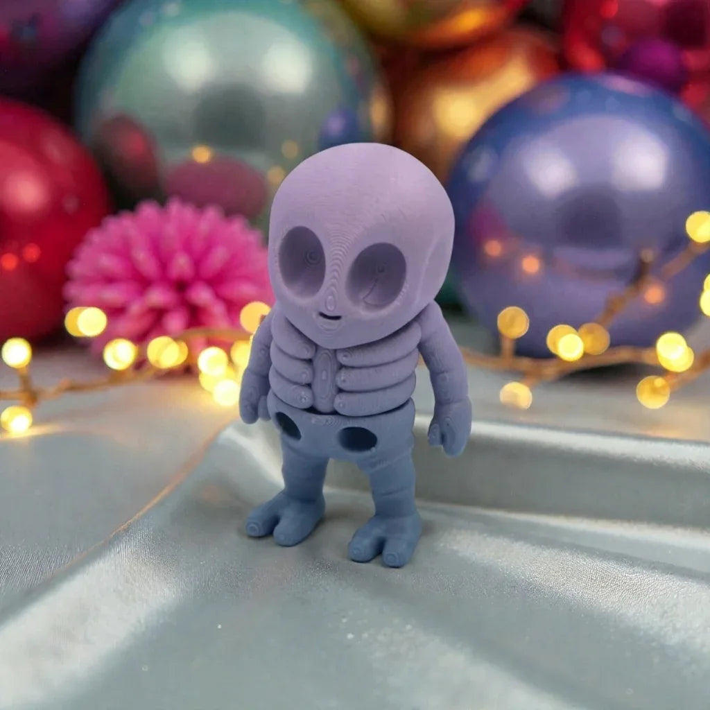 Tiny Alien Skeleton Silk Rainbow - Front