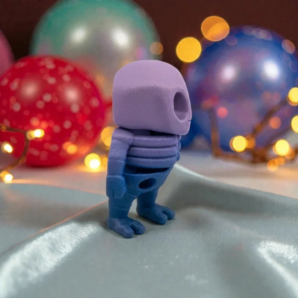 Tiny Alien Skeleton Silk Rainbow - Side