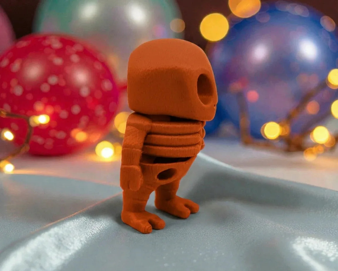 Tiny Alien Skeleton Silk Red Copper - Side