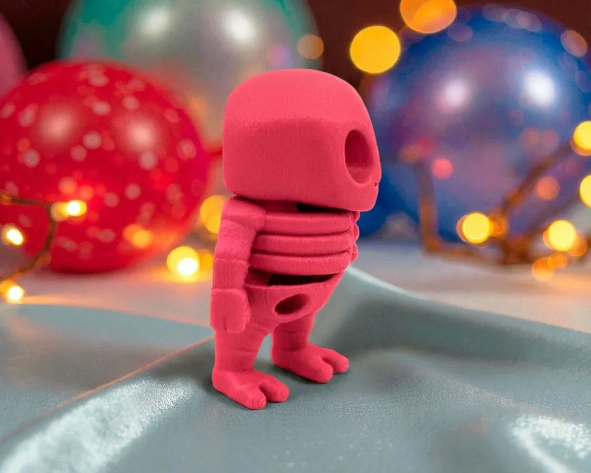 Tiny Alien Skeleton Silk Smokey Wine - Side