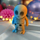 Tiny Alien Skeleton Silk Tropical Sunset - Front