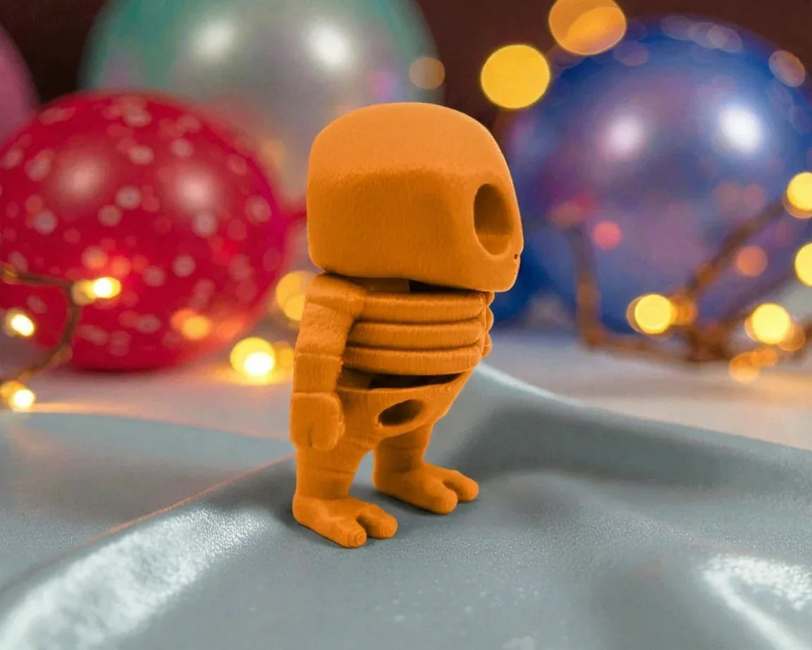 Tiny Alien Skeleton Silk Tropical Sunset - Side