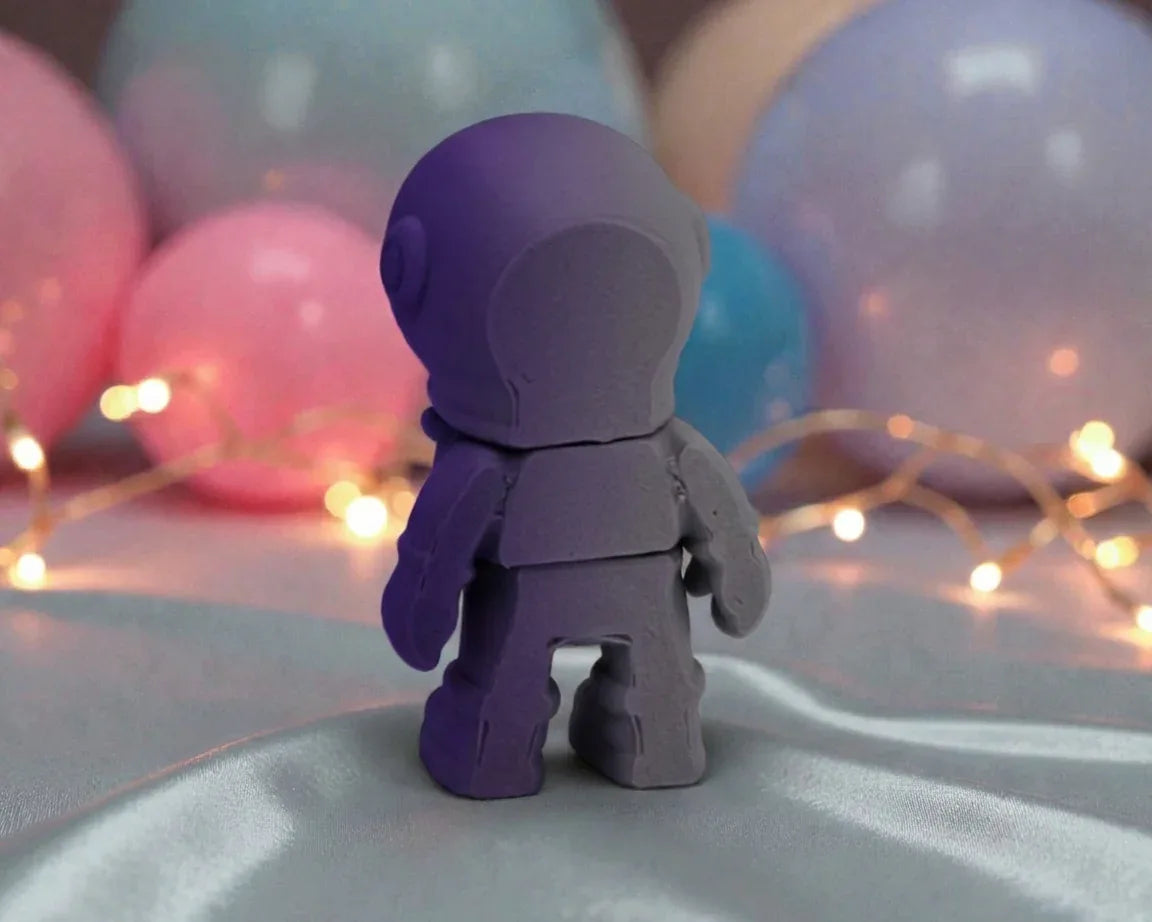 Tiny Astronaut Silk Midnight Purple - Back