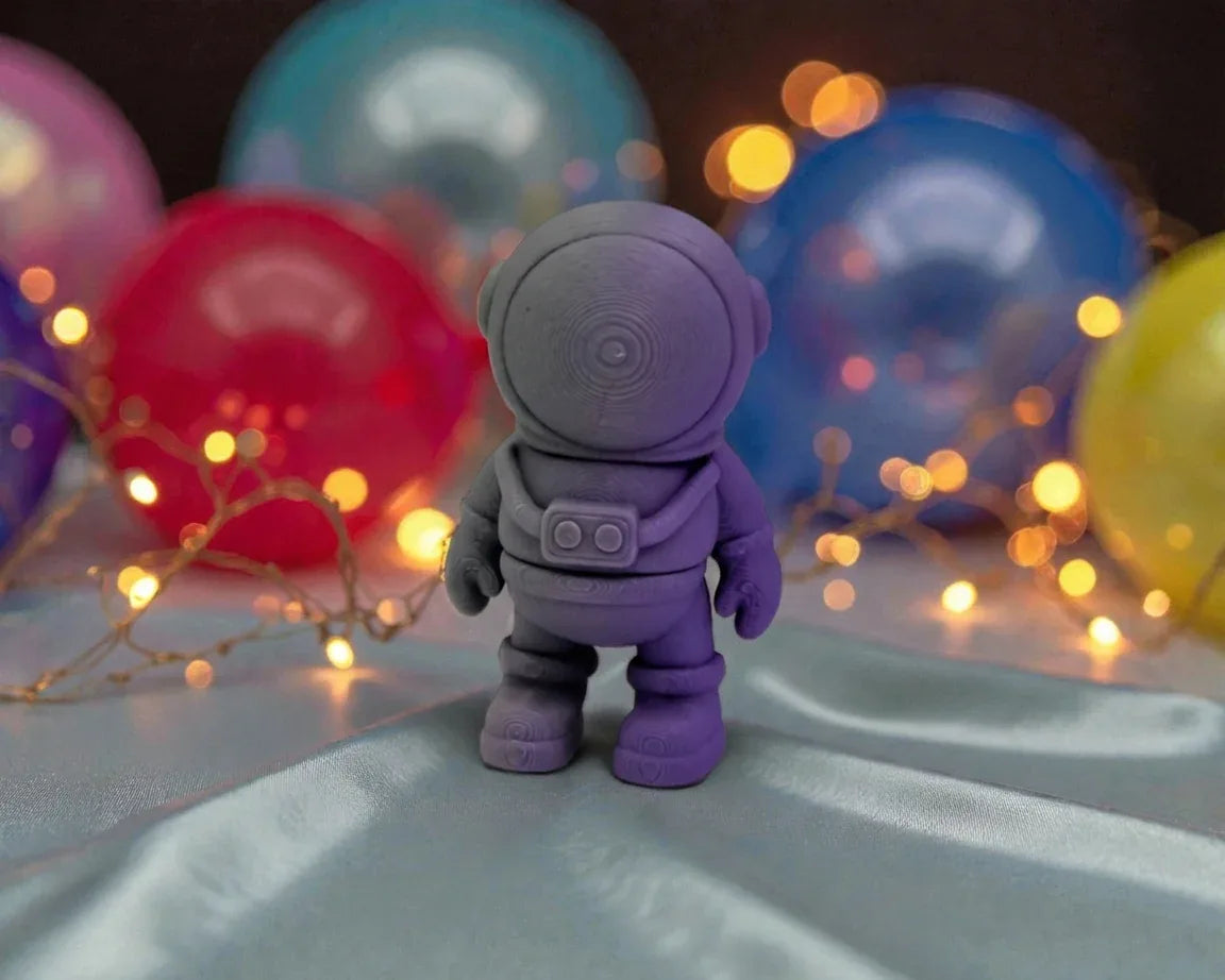 Tiny Astronaut Silk Midnight Purple - Front