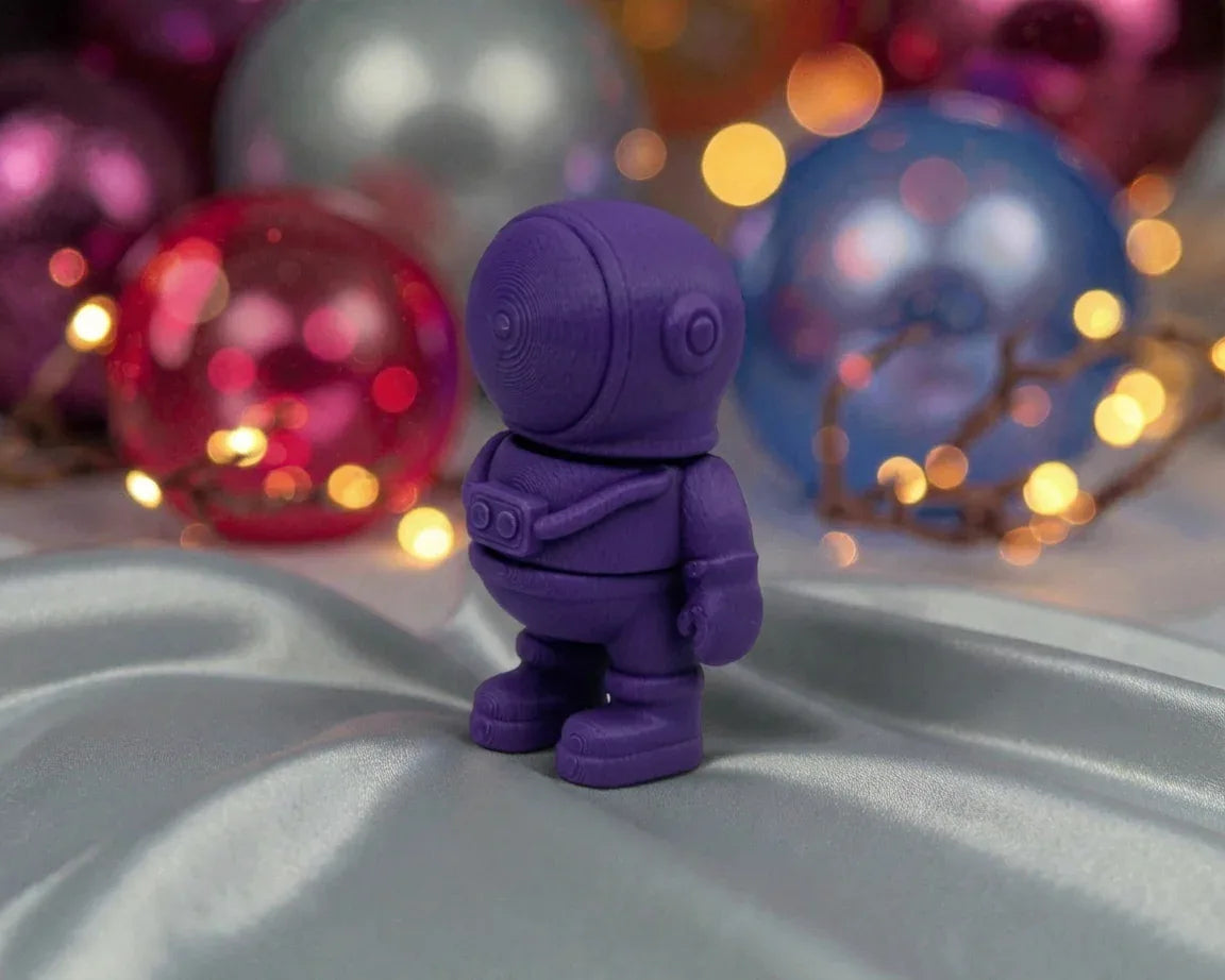 Tiny Astronaut Silk Midnight Purple - Side