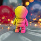 Tiny Astronaut Silk Pink Yellow - Front