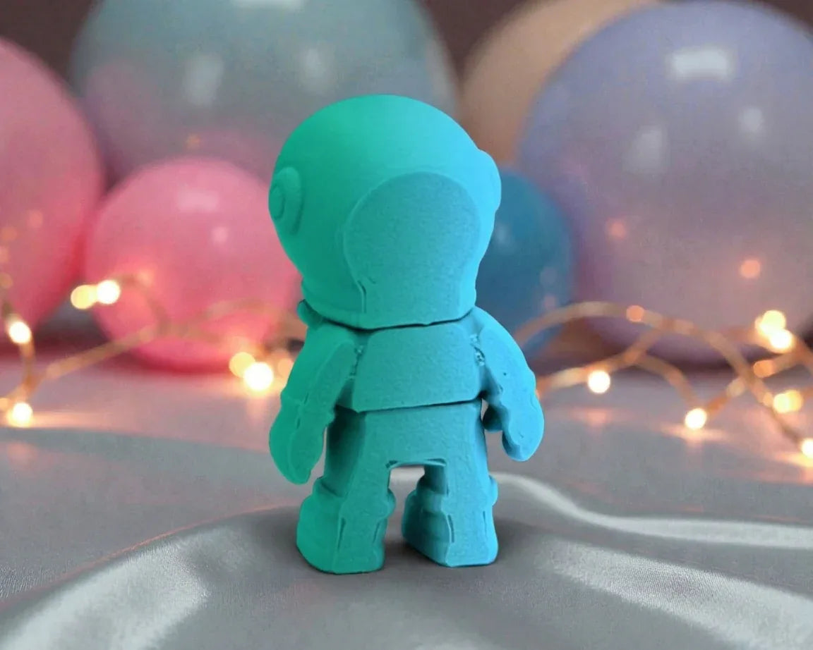Tiny Astronaut Silk Sapphire Forest - Back