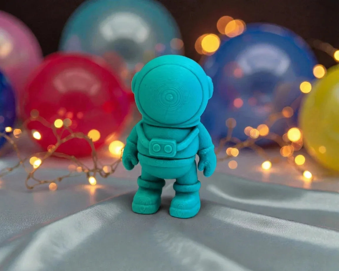 Tiny Astronaut Silk Sapphire Forest - Front