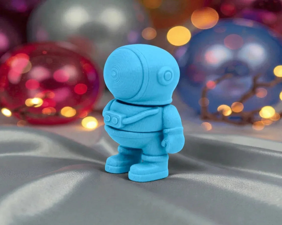 Tiny Astronaut Silk Sapphire Forest - Side