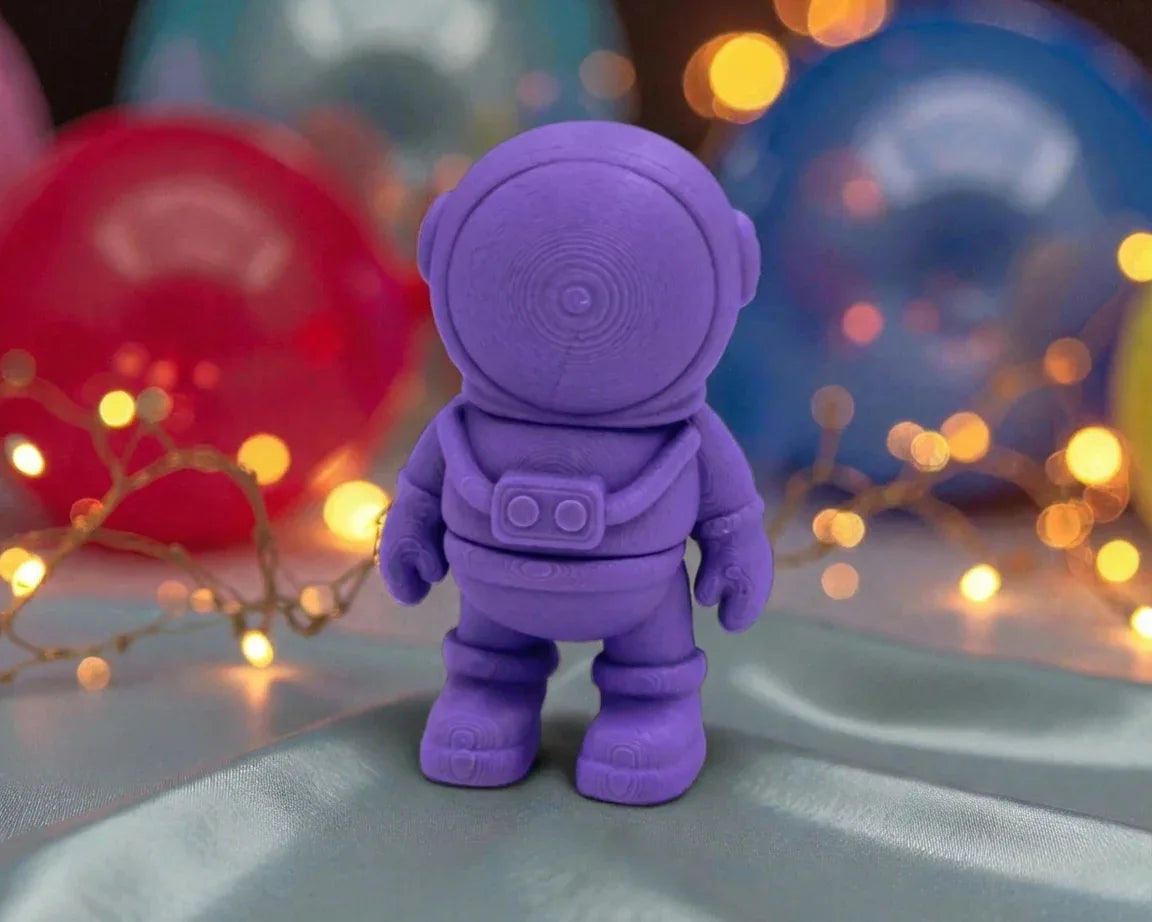 Tiny Astronaut Silk Starling Purple - Front
