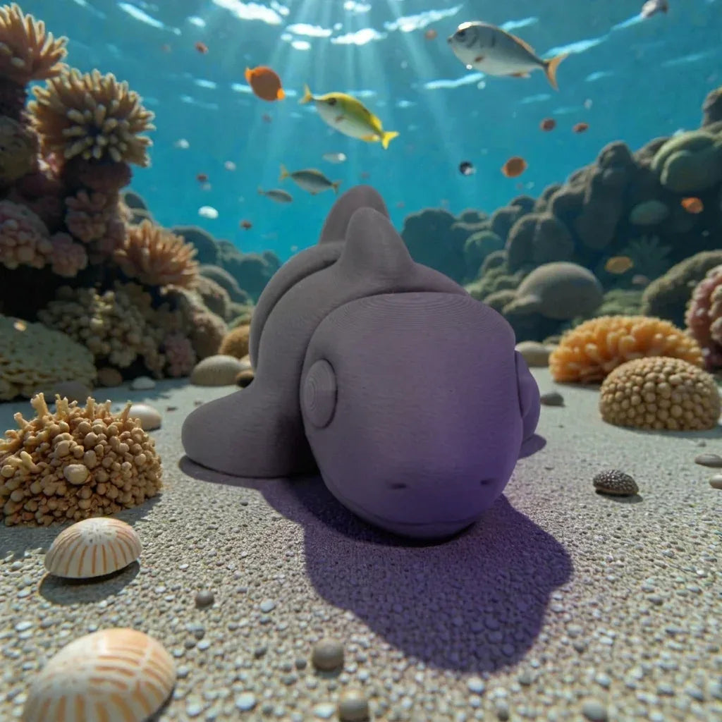 Tiny Baby Shark Silk Midnight Purple - Front