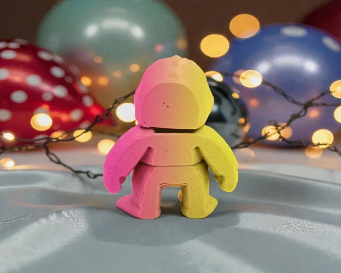 Tiny Bigfoot Silk Pink Yellow - Back