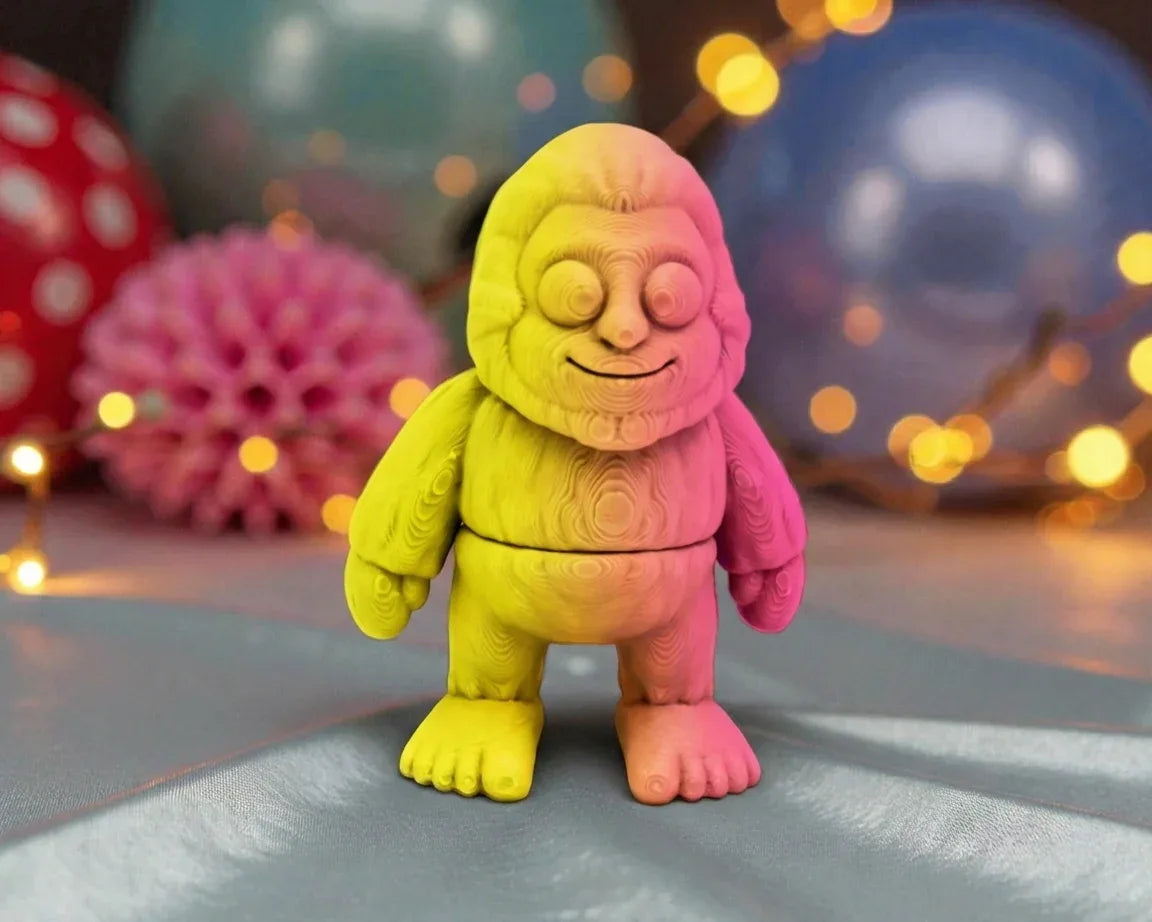 Tiny Bigfoot Silk Pink Yellow - Front