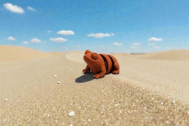 Tiny Butt Frog Silk Red Copper - Side