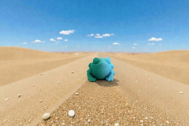 Tiny Butt Frog Silk Sapphire Forest - Front