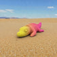 Tiny Crocodile Silk Pink Yellow - Front