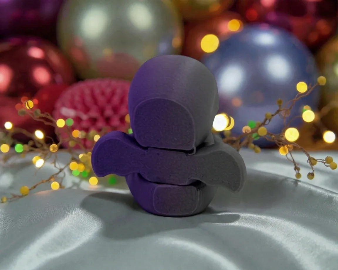 Tiny Cthulu Silk Midnight Purple - Back