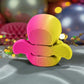 Tiny Cthulu Silk Pink Yellow - Back