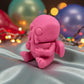 Tiny Cthulu Silk Pink Yellow - Side