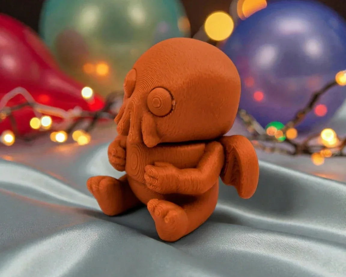 Tiny Cthulu Silk Red Copper - Side