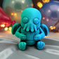 Tiny Cthulu Silk Sapphire Forest - Front