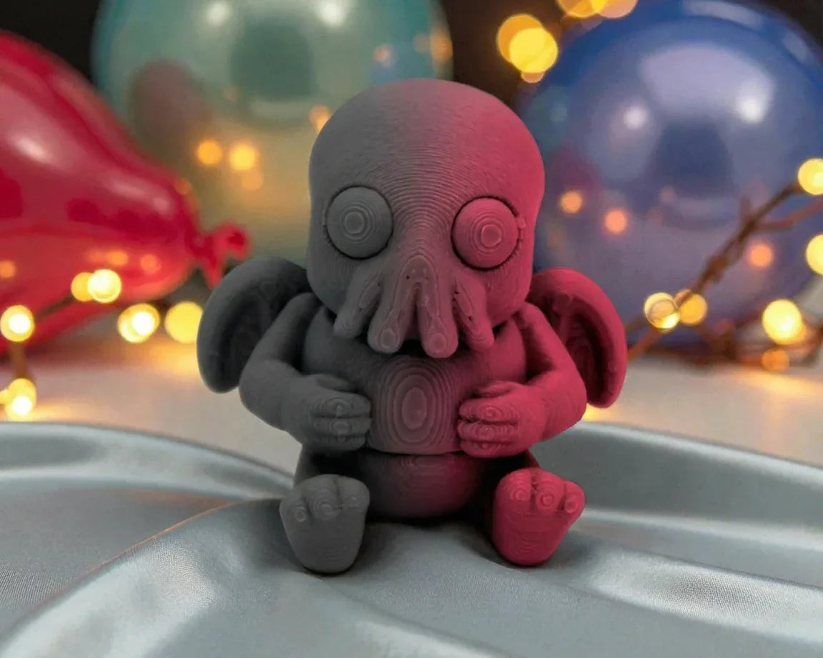 Tiny Cthulu Silk Smokey Wine - Front