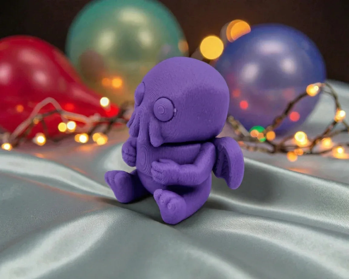 Tiny Cthulu Silk Starling Purple - Side