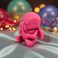 Tiny Cthulu Silk Teal Orange Red - Side