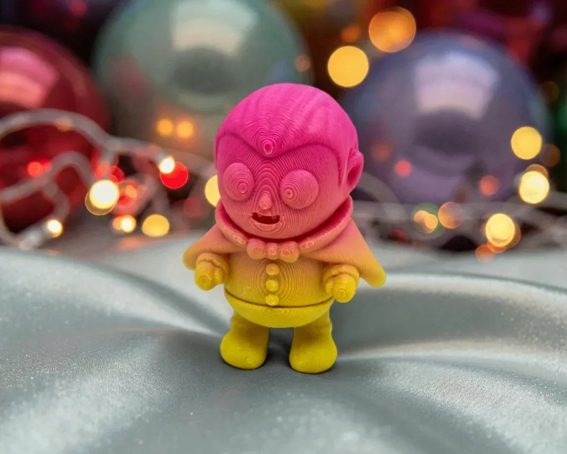 Tiny Dracula Silk Pink Yellow - Front