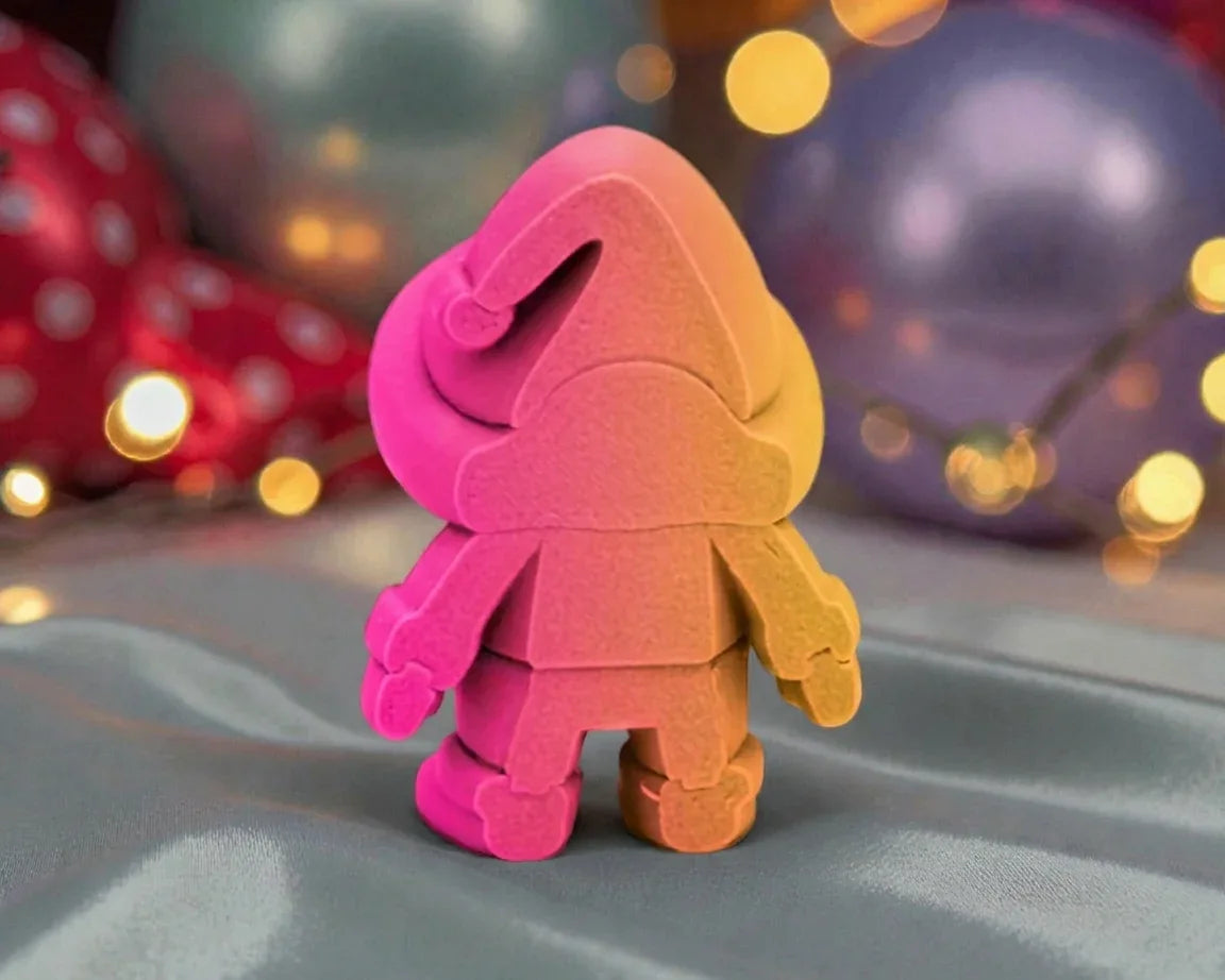 Tiny Gnome Silk Pink Yellow - Back