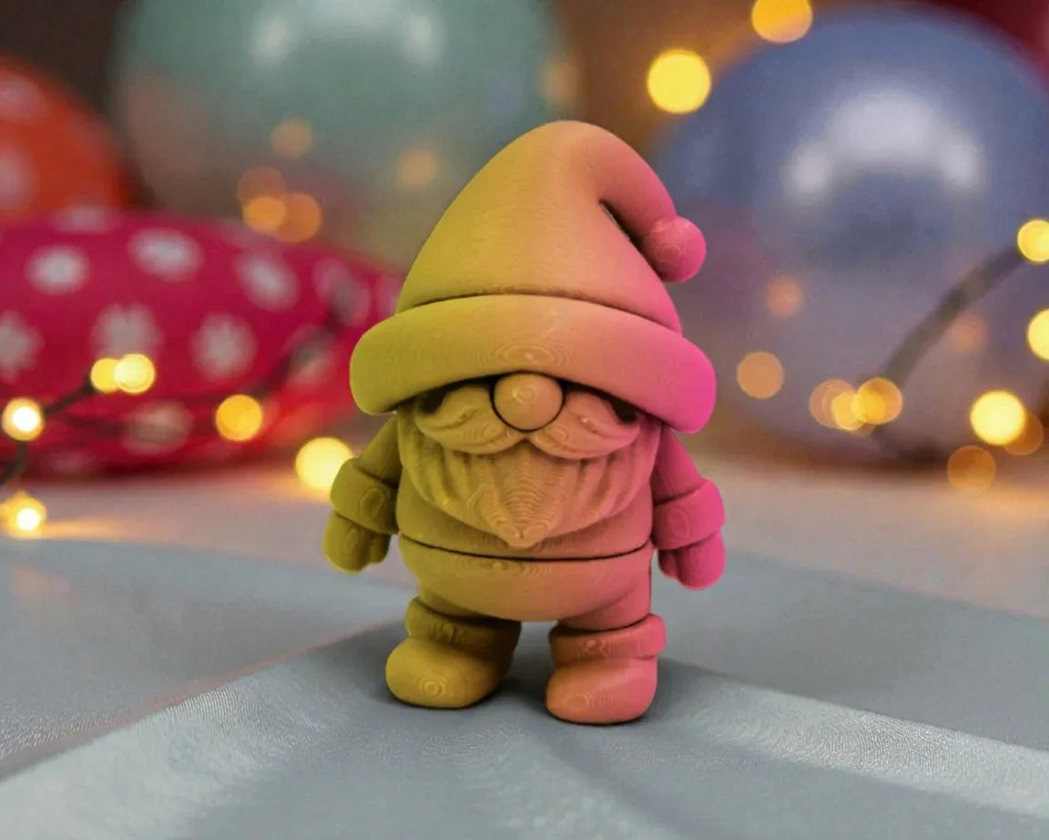 Tiny Gnome Silk Pink Yellow - Front