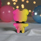 Tiny Halloween Bear Silk Pink Yellow - Back