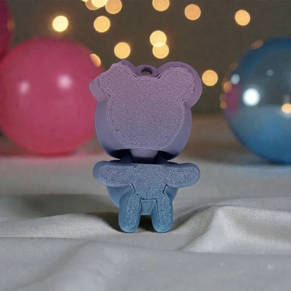 Tiny Halloween Bear Silk Rainbow - Back
