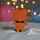 Tiny Halloween Bear Silk Red Copper - Back