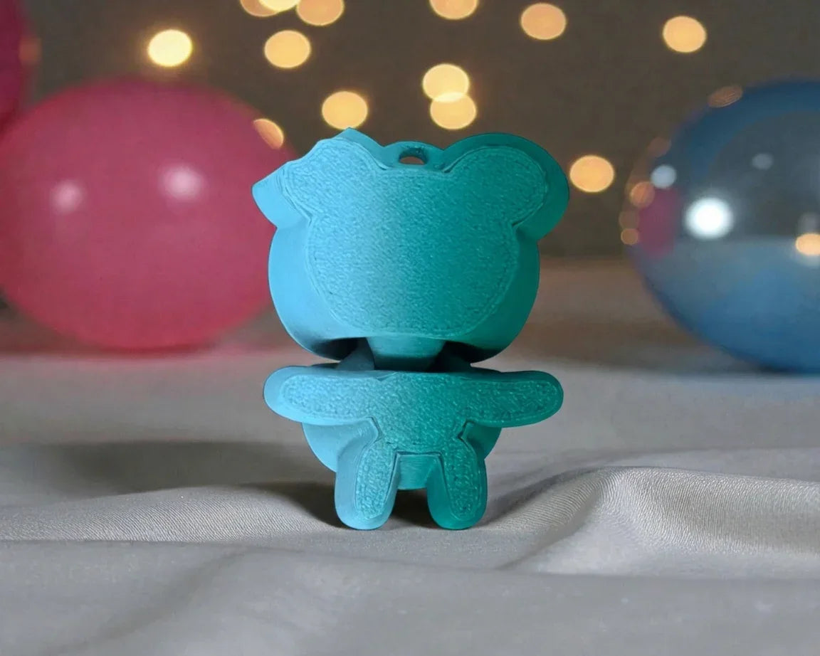 Tiny Halloween Bear Silk Sapphire Forest - Back