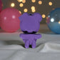 Tiny Halloween Bear Silk Starling Purple - Back