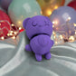 Tiny Halloween Bear Silk Starling Purple - Front