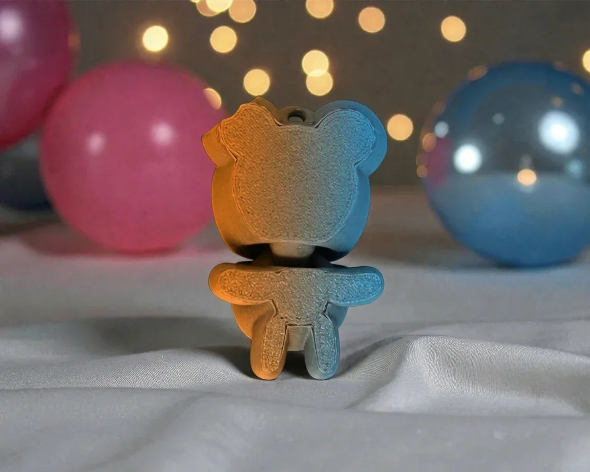 Tiny Halloween Bear Silk Tropical Sunset - Back