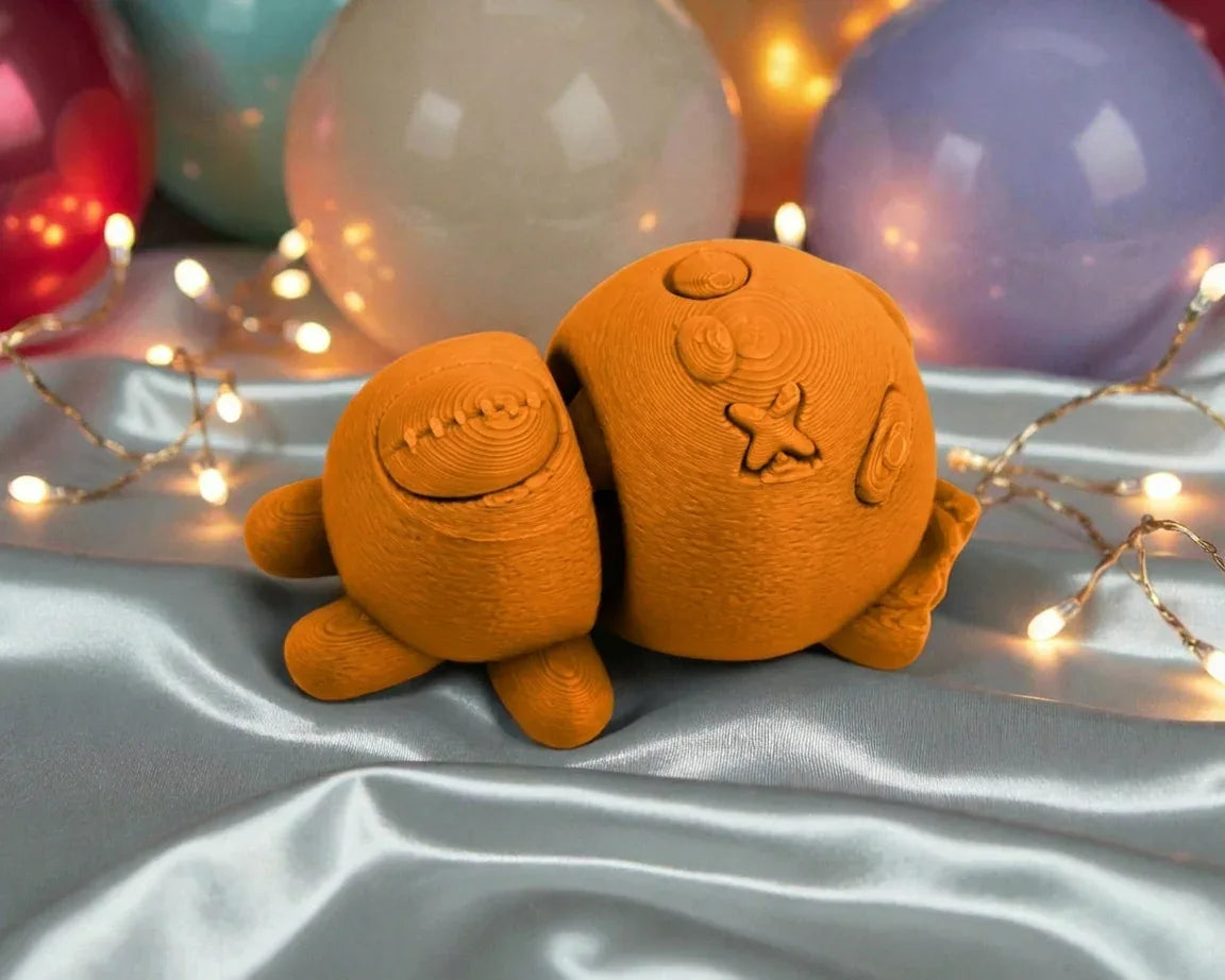 Tiny Halloween Bear Silk Tropical Sunset - Side